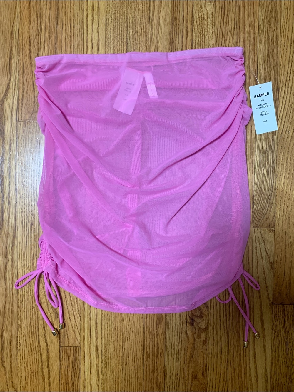 Sunshine 79 mesh skirt - adjustable short mesh skirt swim coverup pink purple